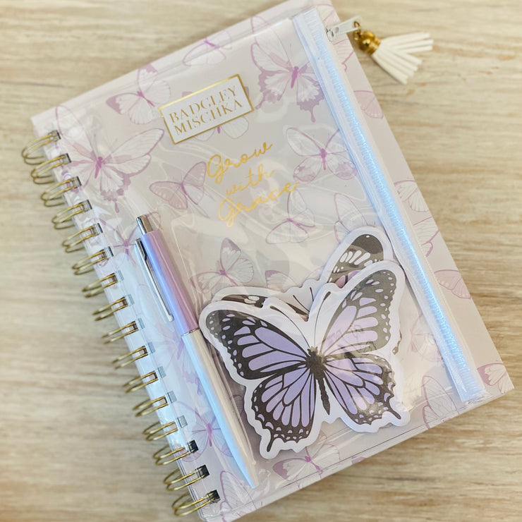 Libreta Lila Mariposas