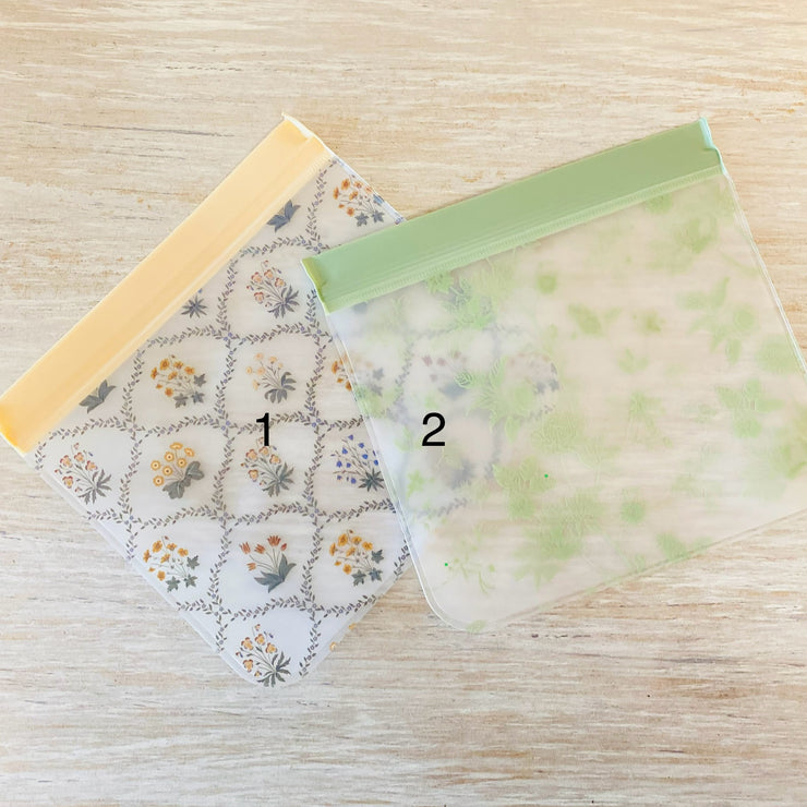Bolsa Ziploc Reutilizables Flores