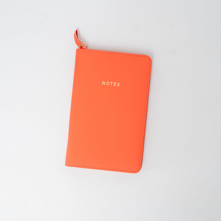 Libreta Cuerina Naranja con Zipper (Copia)