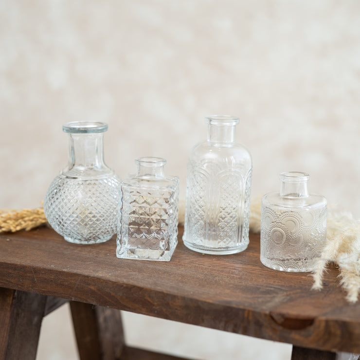 Set de 4 Jarrones Mini Transparente