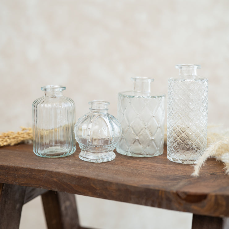 Set de 4 Jarrones Mini Transparente