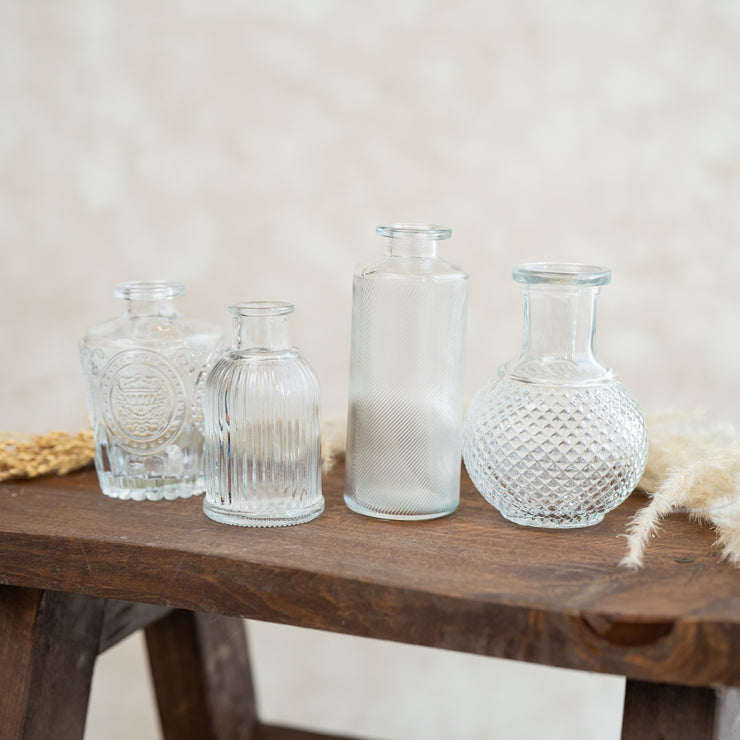 Set de 4 Jarrones Mini Transparente