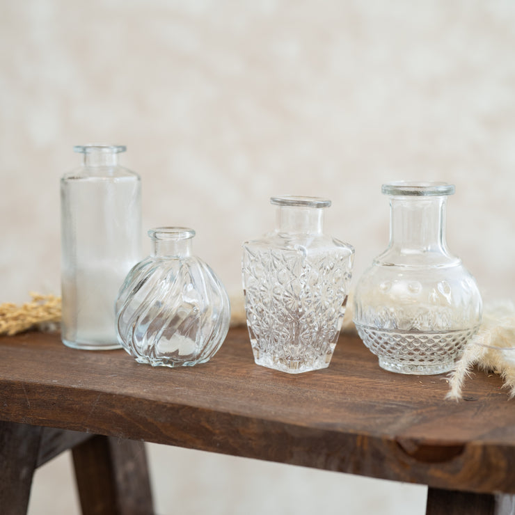 Set de 4 Jarrones Mini Transparente