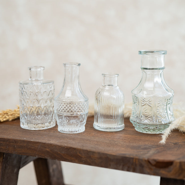 Set de 4 Jarrones Mini Transparente