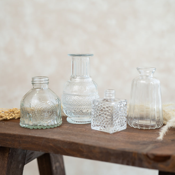 Set de 4 Jarrones Mini Transparente