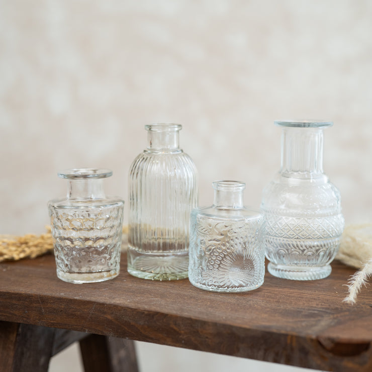 Set de 4 Jarrones Mini Transparente