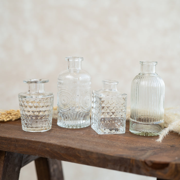 Set de 4 Jarrones Mini Transparente