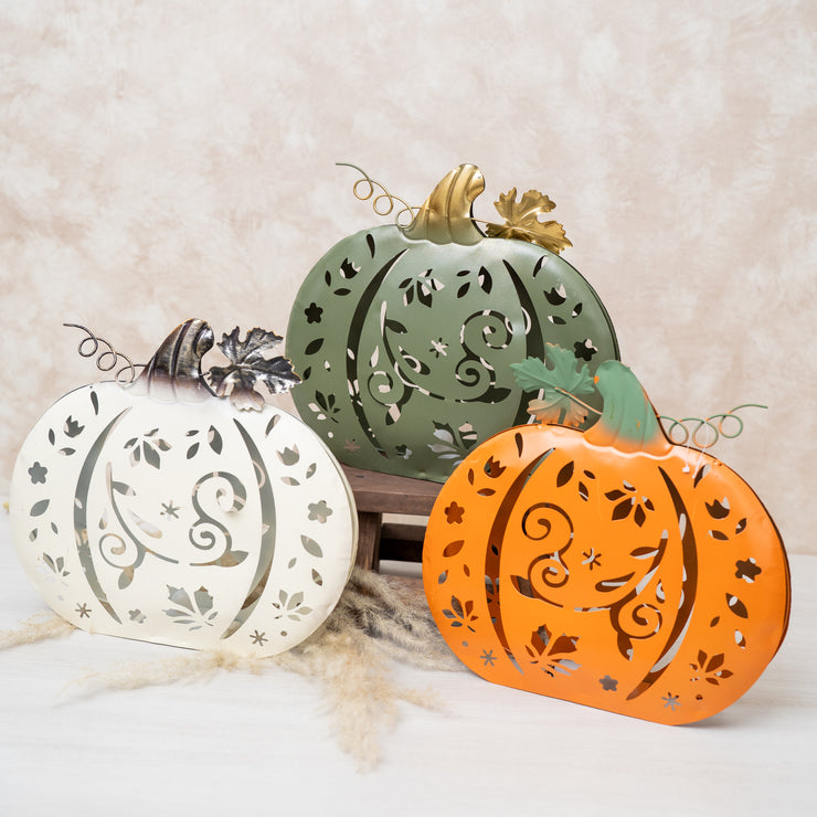Calabaza de Metal Iluminada