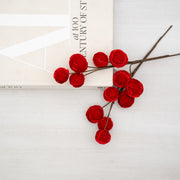 Follaje de Pelotas Velvet Rojo