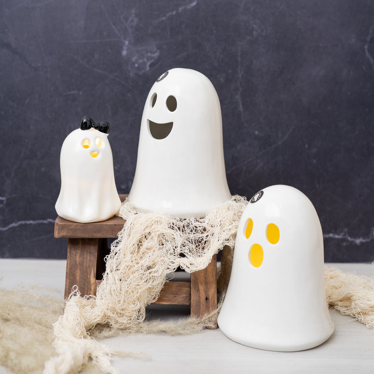 Fantasma de Cerámica con Luces