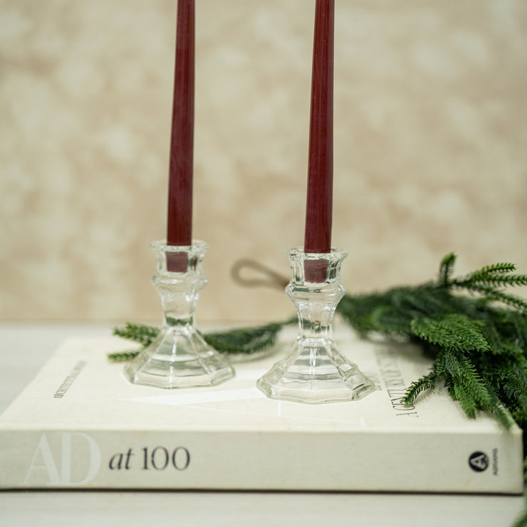 Set de 2 Candelabros de Cristal Estilo Clásico