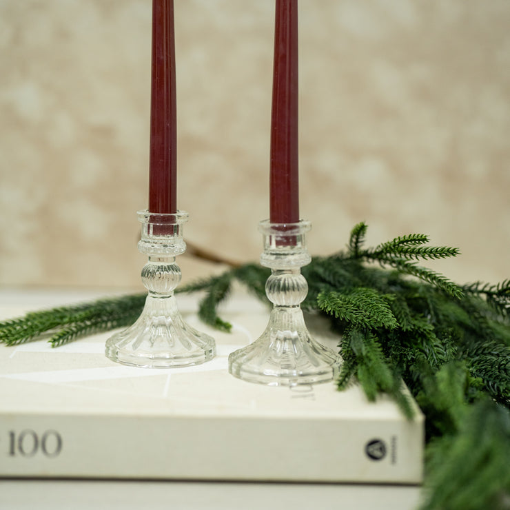 Set de 2 Candelabros de Cristal Estilo Clásico