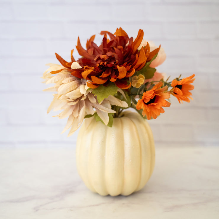 Calabaza con Flores Ivory