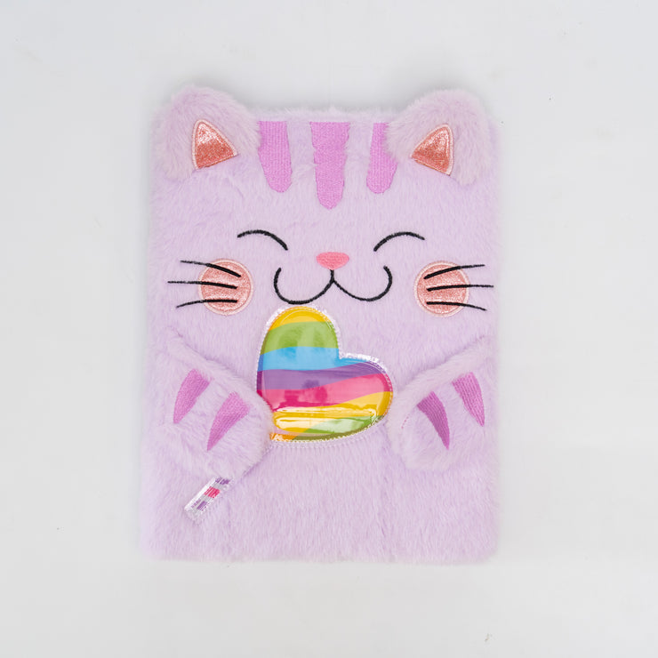 Libreta Felpa Lila Gatita