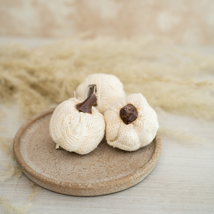Set de 3 Calabazas Mini Beige