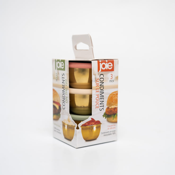 Contenedor de acero inoxidable mini para salsas