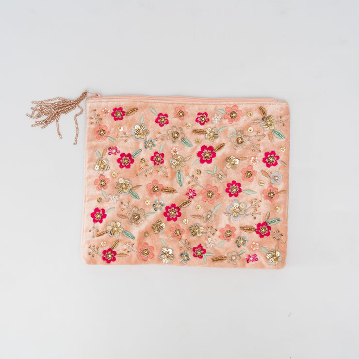 Bolsa Velvet Flores Bordadas