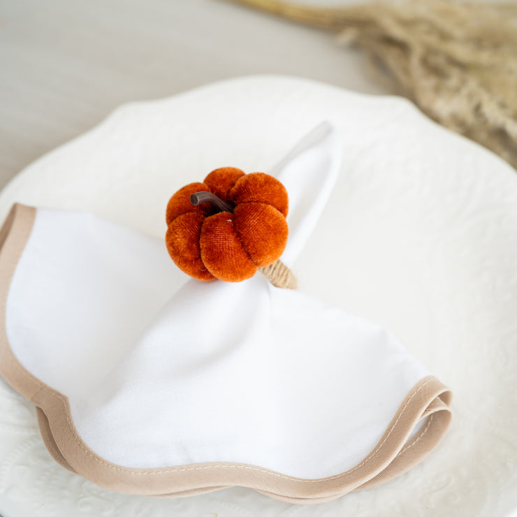 Servilleteros Calabaza Naranja Quemado