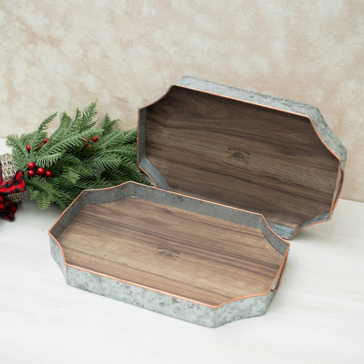 Azafate de Metal y madera antiguo - ambientihonduras