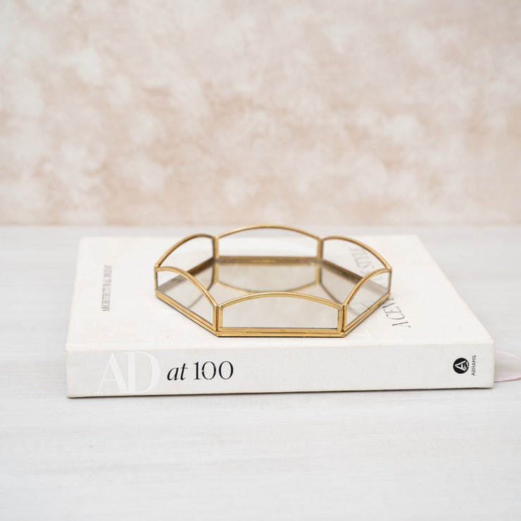 Azafate Dorado Hexagonal - ambientihonduras