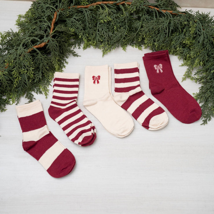 Calcetines Navideños Rayados - ambientihonduras