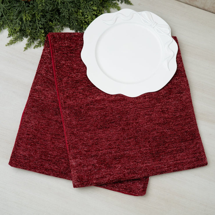 Camino de Mesa Rojo con Brillantes - ambientihonduras