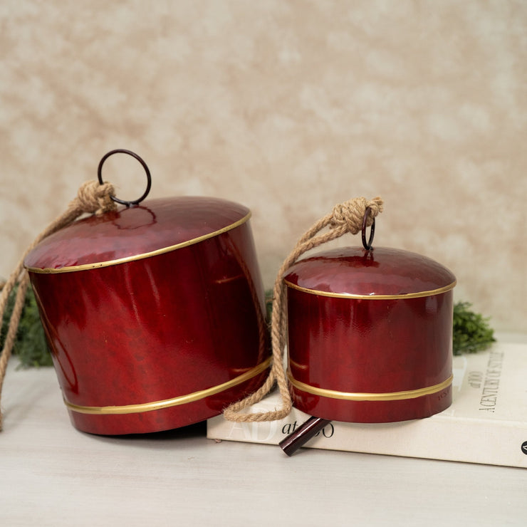 Campanas Decorativas Grandes Rojas - ambientihonduras