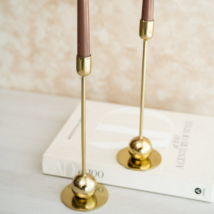 Candelabros Dorados Lisos - ambientihonduras