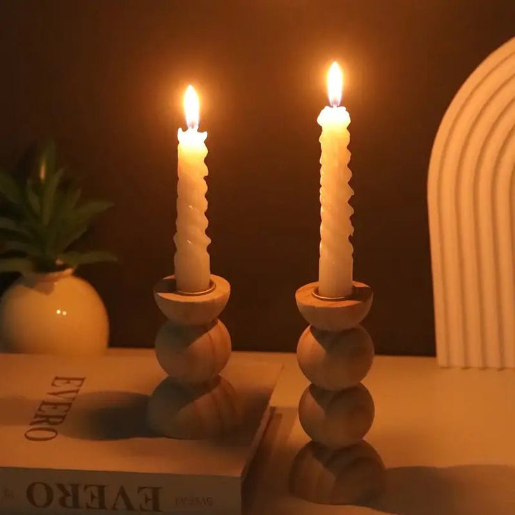 Candelabros Espiral Ivory - ambientihonduras