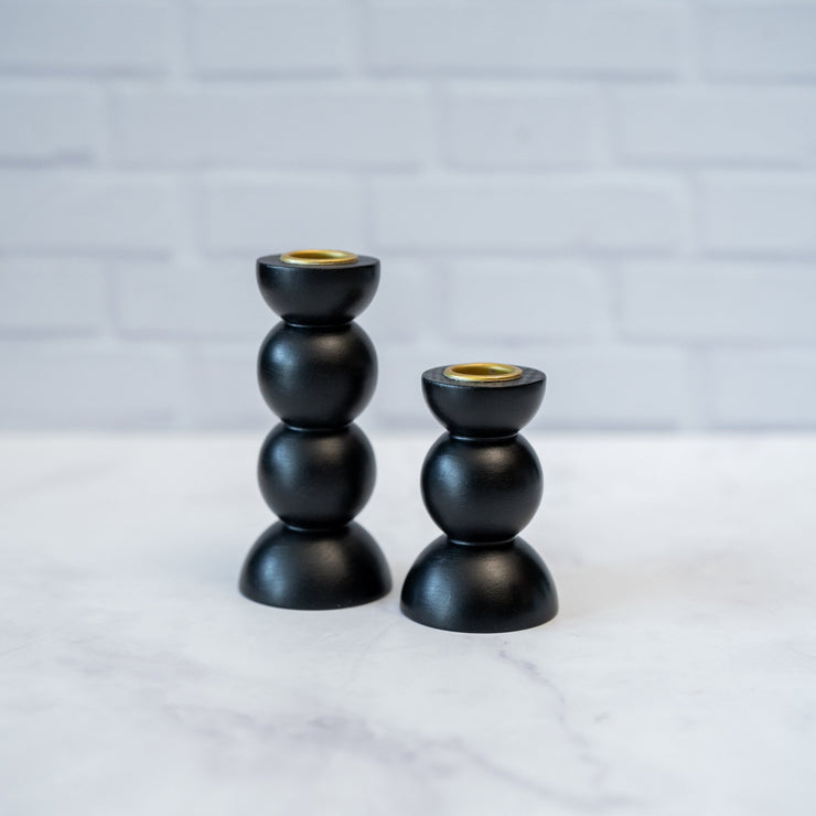 Candelabros Espiral Negro - ambientihonduras