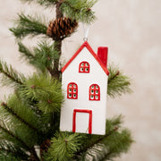 Casita Roja con Blanco de Cerámica - ambientihonduras