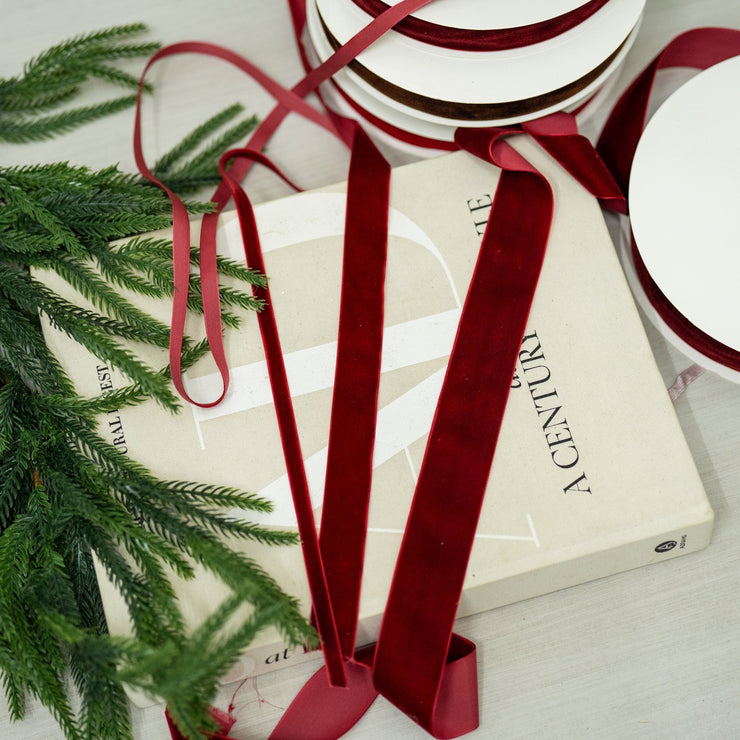 Cinta Velvet Rojo Borgoña - ambientihonduras