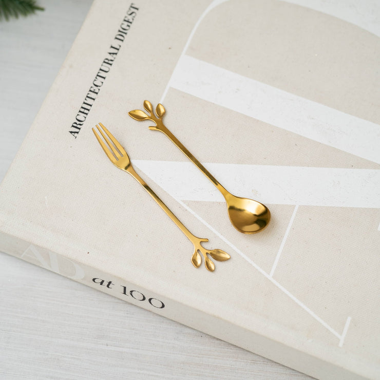 Cucharita + Tenedor para postres - ambientihonduras