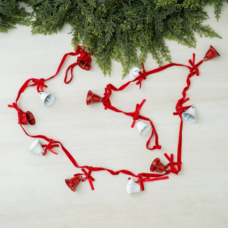 Guirnalda de Campanas Rojas & Blancas - ambientihonduras