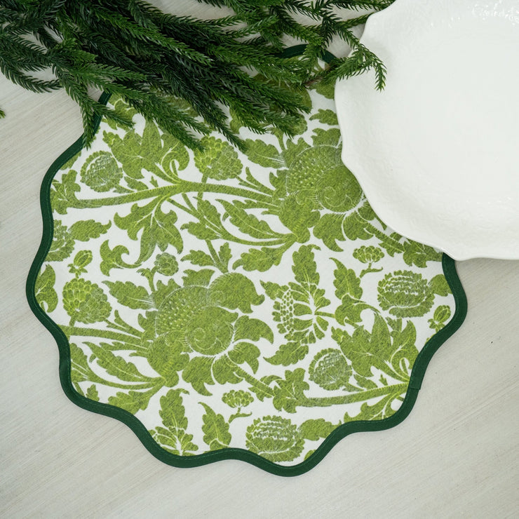 Individual & Servilleta Hojas Verdes - ambientihonduras