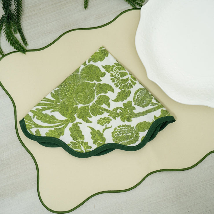 Individual & Servilleta Hojas Verdes - ambientihonduras