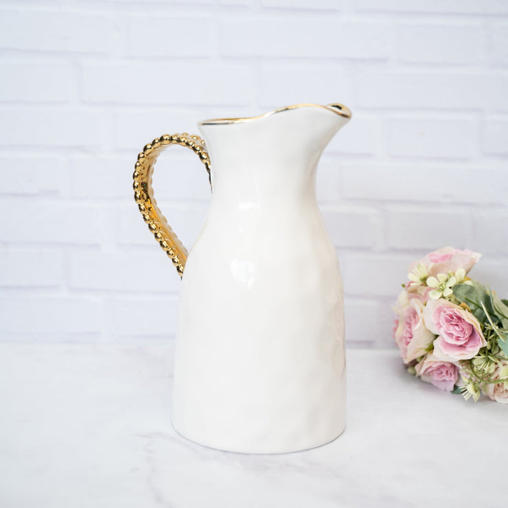 Jarrón Blanco Estilo Jarra - ambientihonduras