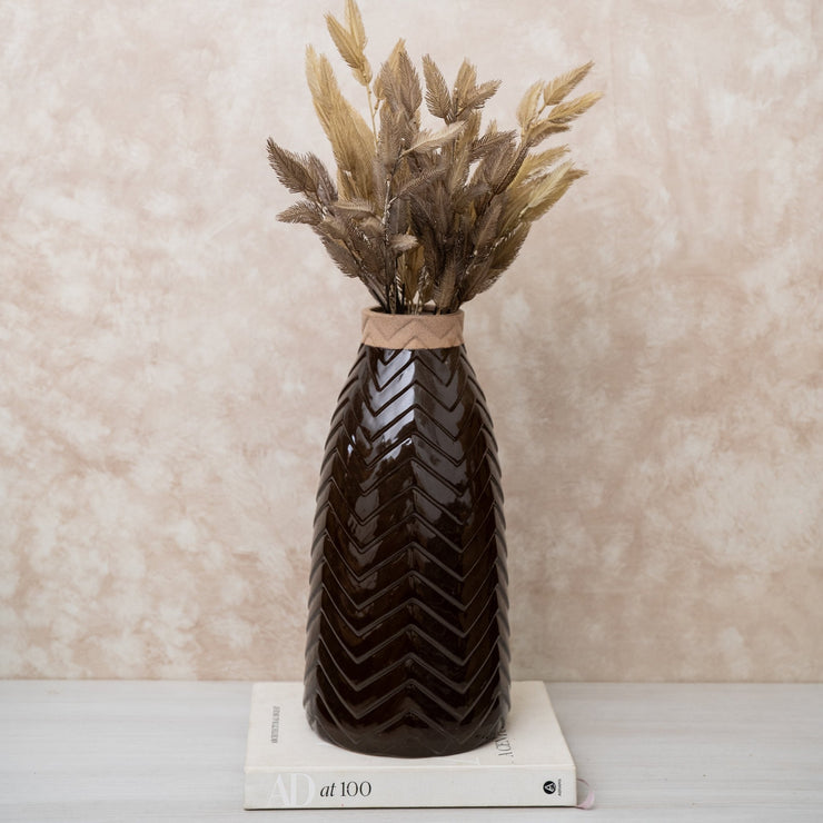 Jarrón Café Texturizado - ambientihonduras