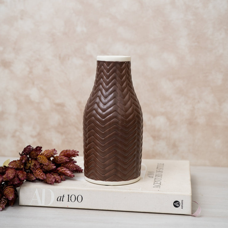 Jarrón Café Texturizado - ambientihonduras