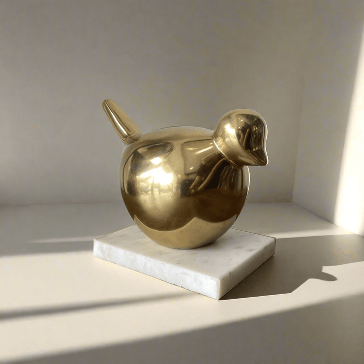 Pájaro Dorado Base Mármol - ambientihonduras