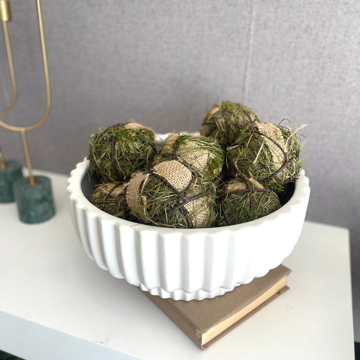 Pelotas Decorativas de Yute y musgo - ambientihonduras