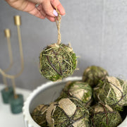 Pelotas Decorativas de Yute y musgo - ambientihonduras
