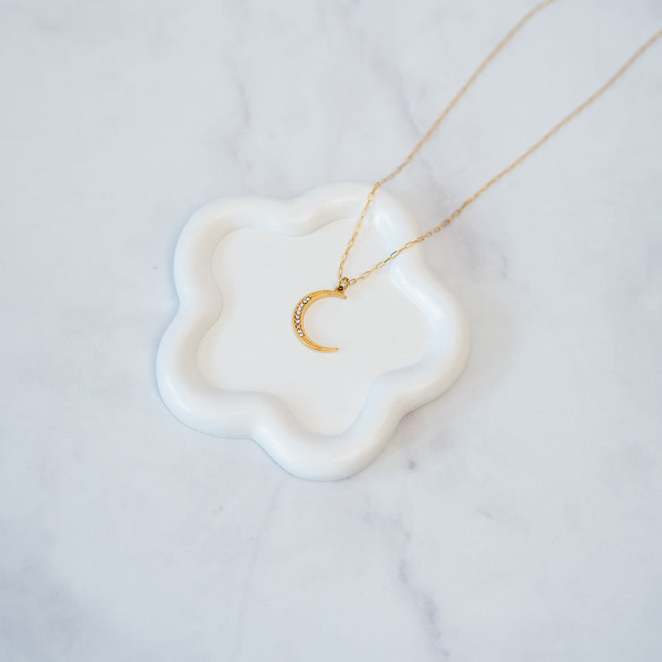 Platito Joyero Flor Blanca - ambientihonduras