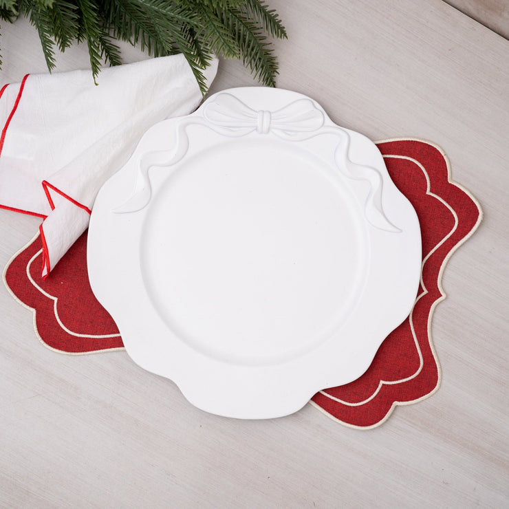 Plato Base Blanco Con Chongo - ambientihonduras