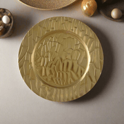 Plato Base Dorado Con Textura1 - ambientihonduras