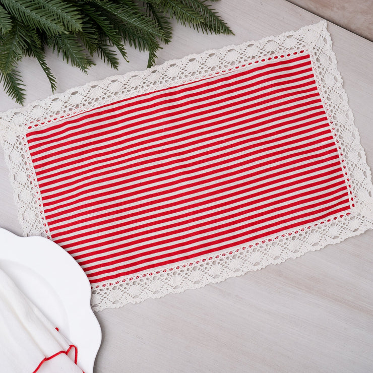 Servilleta Roja Rayada - ambientihonduras