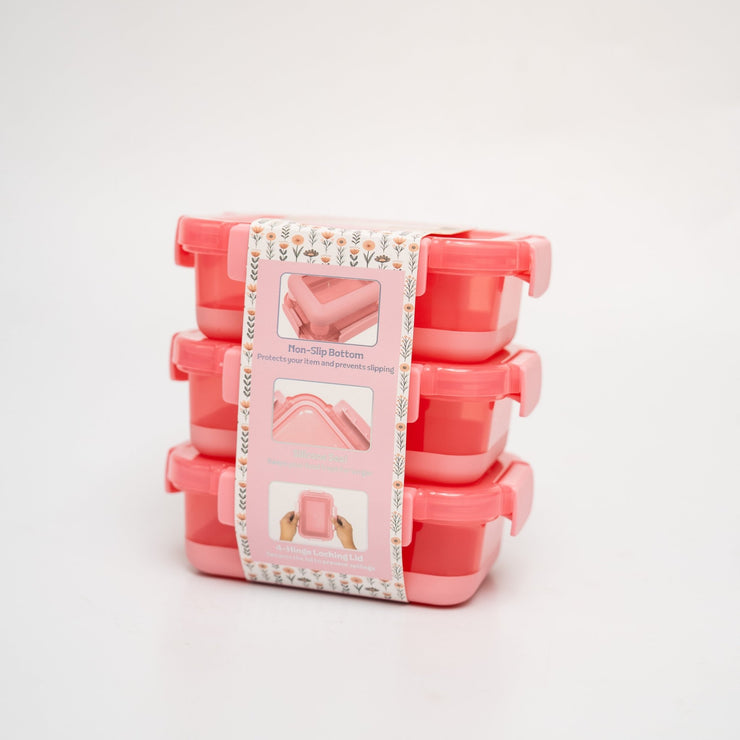 set de 3 Contenedores Rosas - ambientihonduras