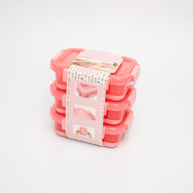 set de 3 Contenedores Rosas - ambientihonduras