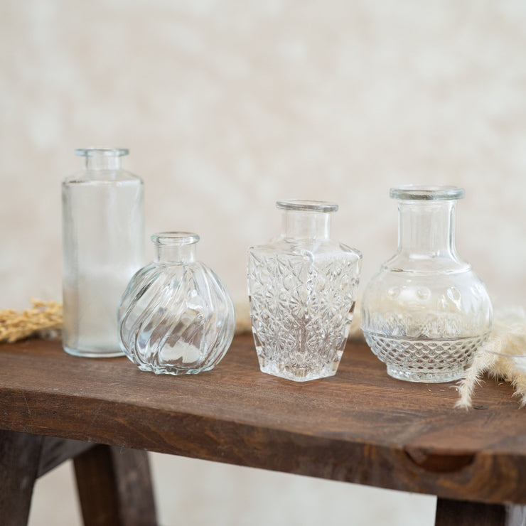 Set de 4 Jarrones Mini Transparente - ambientihonduras