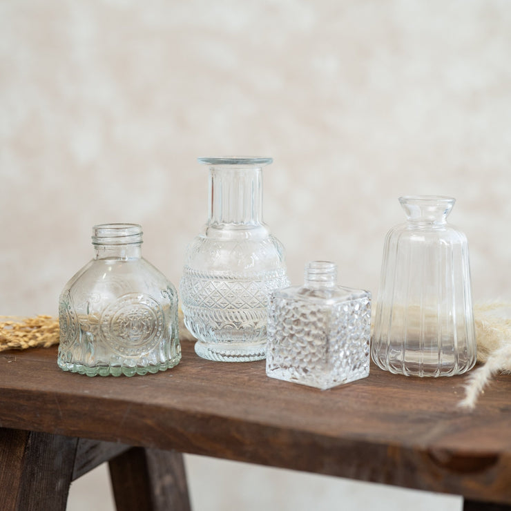 Set de 4 Jarrones Mini Transparente - ambientihonduras